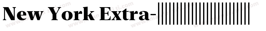 New York Extra字体转换
